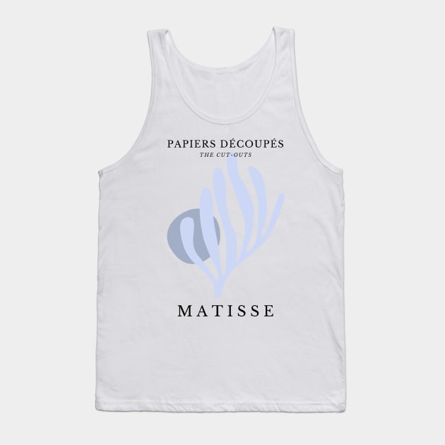 Henri Matisse Cut Outs Blue Remake Museum Matisse Tank Top by mystikwhale